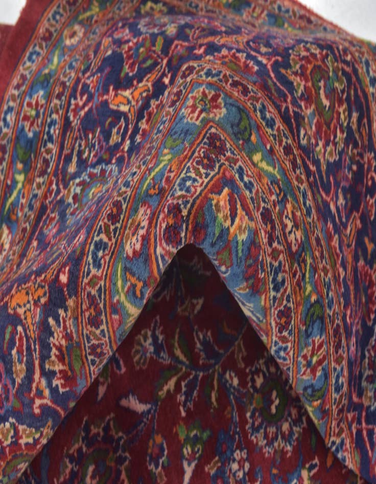 Detail image of  9' 9 x 13' 2  Hand Knotted Mashad Persian Wool Rug