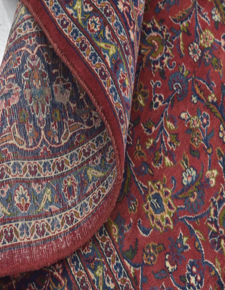 Detail image of  9' 8 x 13'  Hand Knotted Mashad Persian Wool Rug