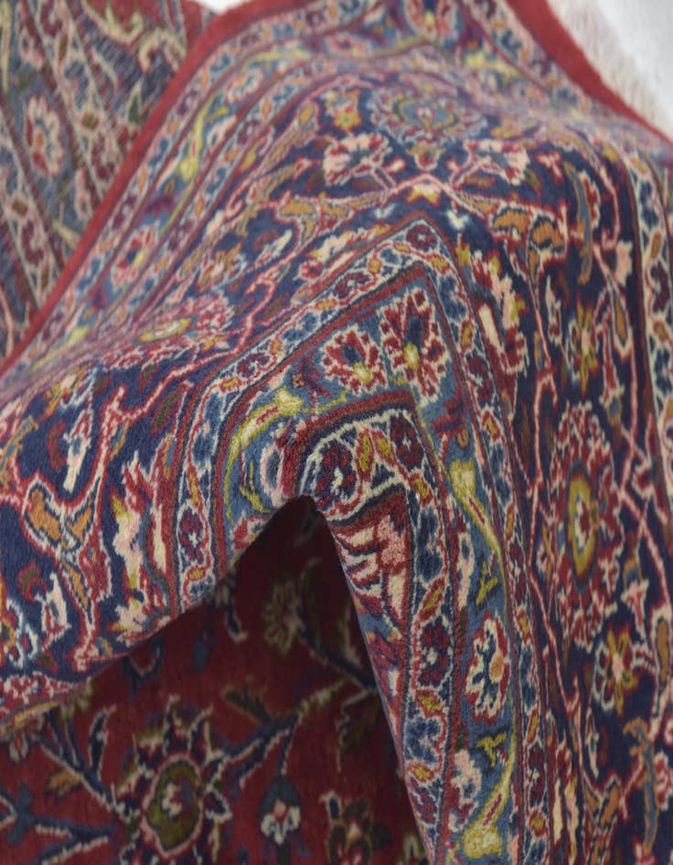 Detail image of  9' 8 x 13'  Hand Knotted Mashad Persian Wool Rug