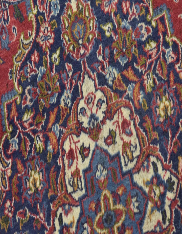 Detail image of  9' 8 x 13'  Hand Knotted Mashad Persian Wool Rug