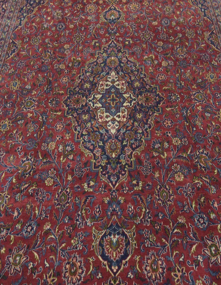 Detail image of  9' 8 x 13'  Hand Knotted Mashad Persian Wool Rug