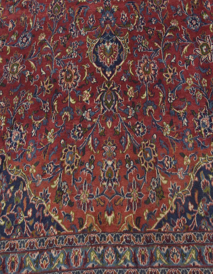Detail image of  9' 8 x 13'  Hand Knotted Mashad Persian Wool Rug