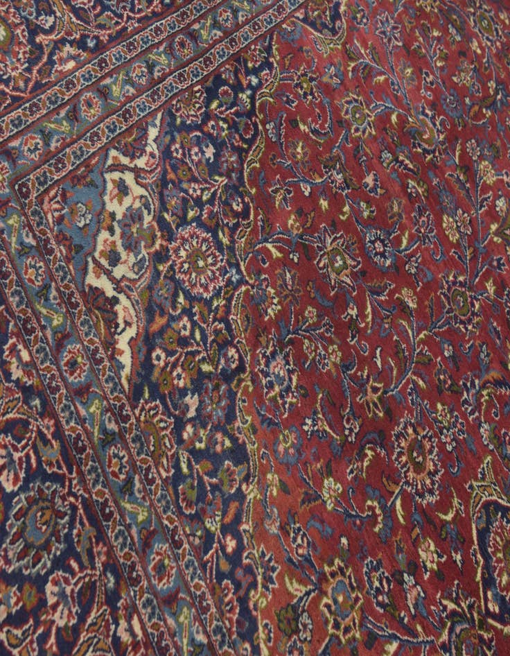 Detail image of  9' 8 x 13'  Hand Knotted Mashad Persian Wool Rug