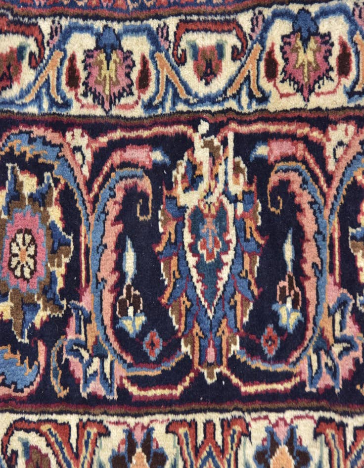 Detail image of 10' 2 x 12' 6 Hand Knotted Mashad Persian Wool Rug