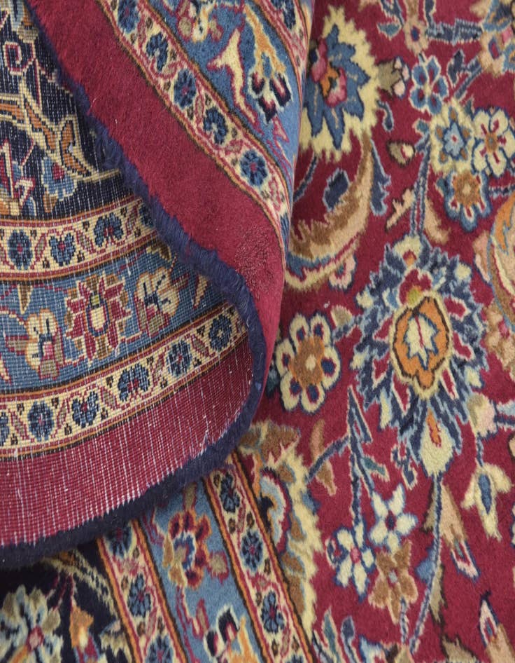 Detail image of  10' x 12' 8  Hand Knotted Mashad Persian Wool Rug