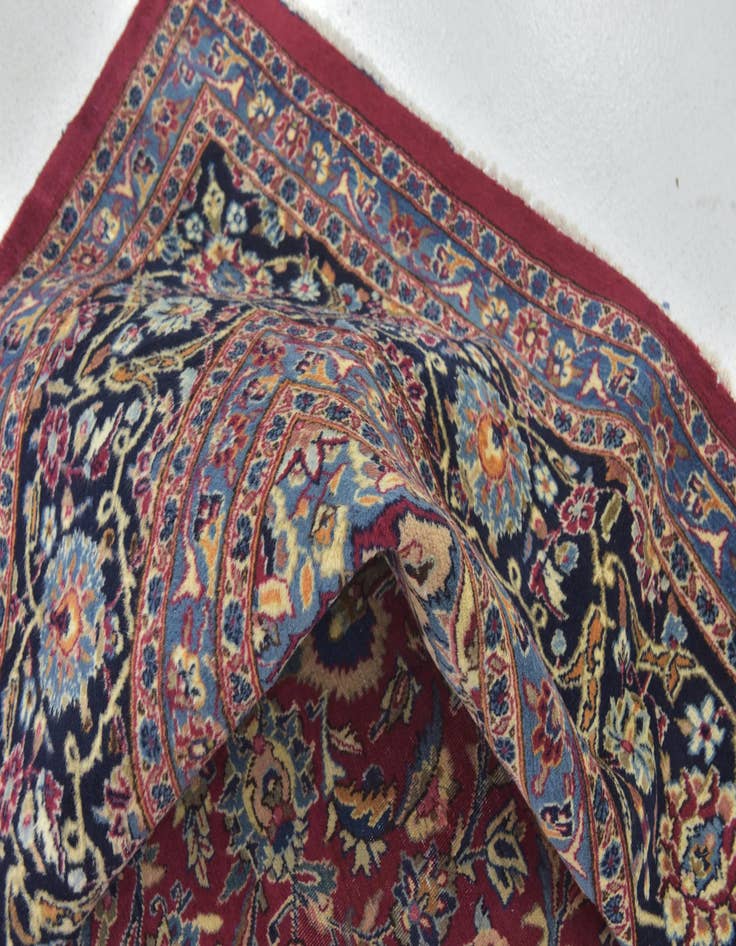 Detail image of  10' x 12' 8  Hand Knotted Mashad Persian Wool Rug
