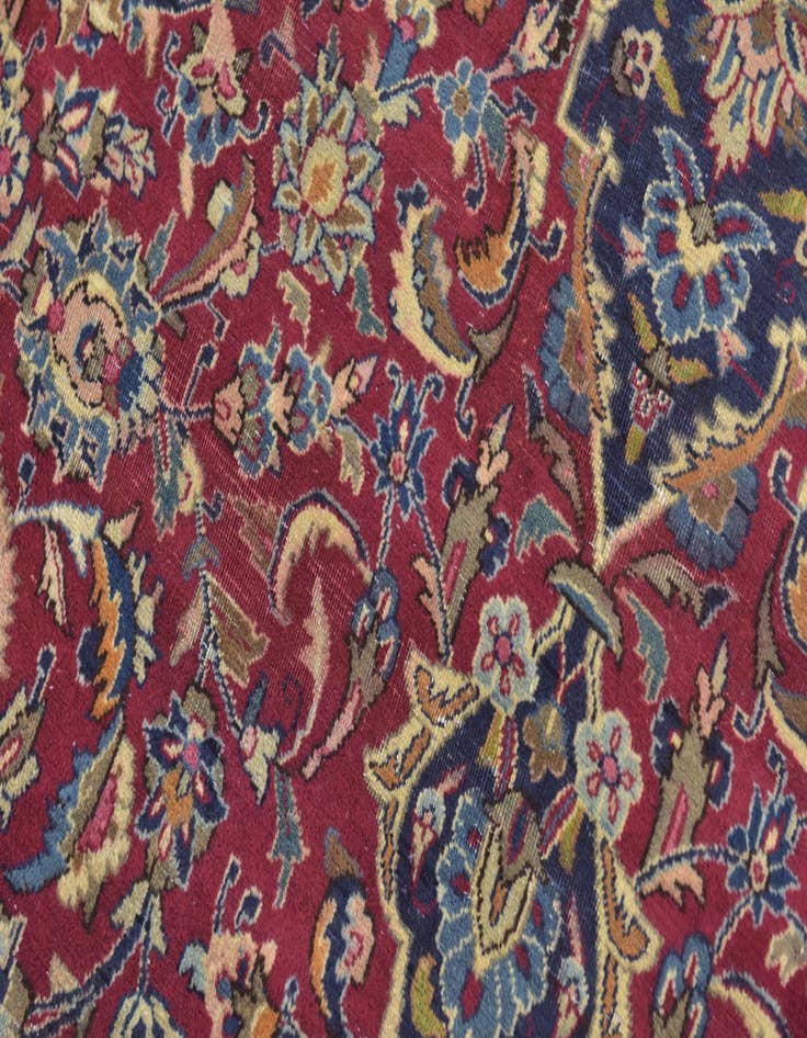 Detail image of  10' x 12' 8  Hand Knotted Mashad Persian Wool Rug