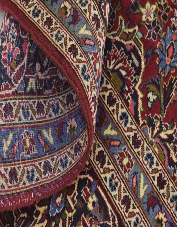Detail image of  10' x 12' 10  Hand Knotted Mashad Persian Wool Rug