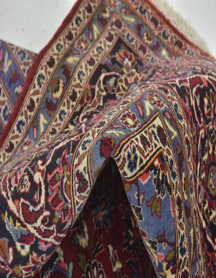 Detail image of  10' x 12' 10  Hand Knotted Mashad Persian Wool Rug