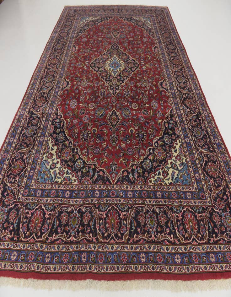 Detail image of  9' 7 x 13' 4  Hand Knotted Mashad Persian Wool Rug