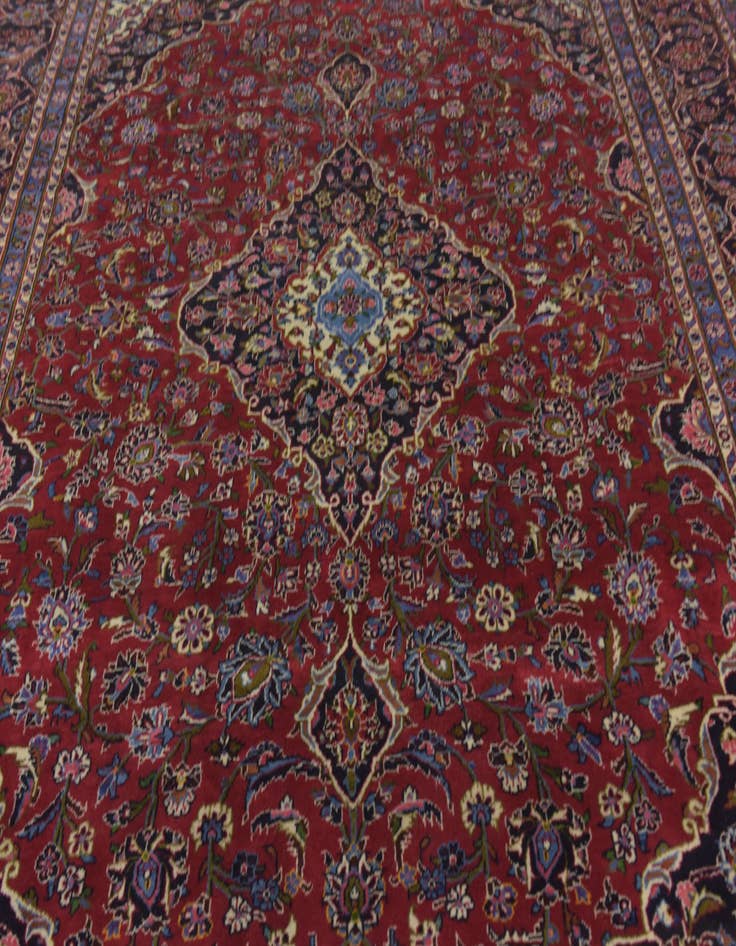 Detail image of  9' 7 x 13' 4  Hand Knotted Mashad Persian Wool Rug