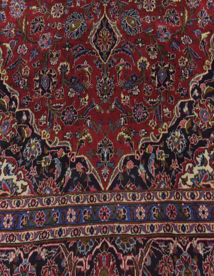 Detail image of  9' 7 x 13' 4  Hand Knotted Mashad Persian Wool Rug