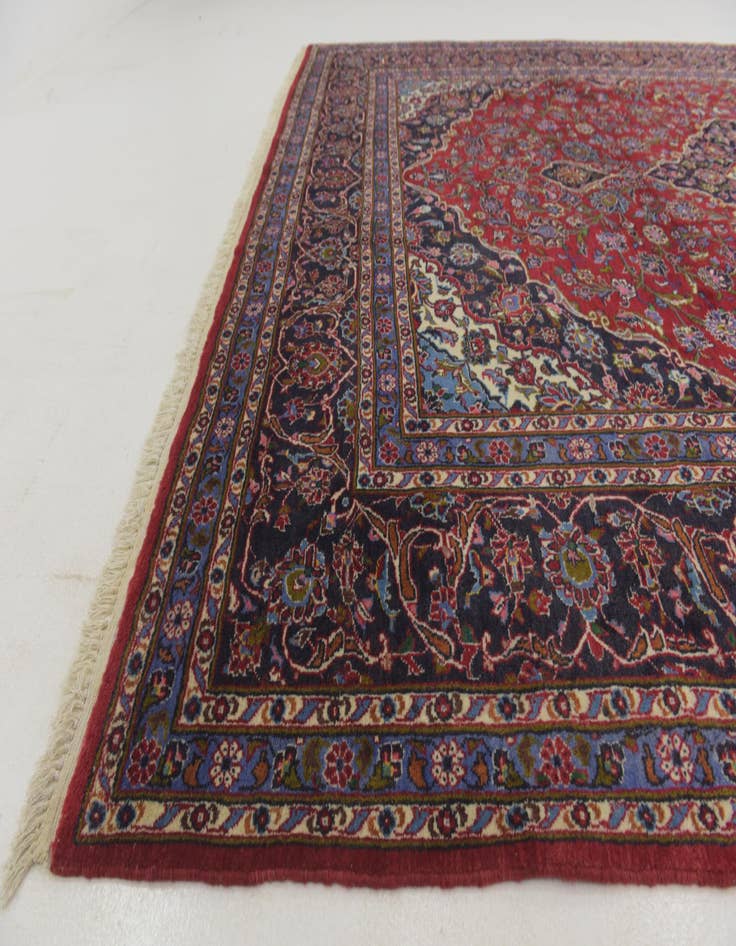 Detail image of  9' 7 x 13' 4  Hand Knotted Mashad Persian Wool Rug