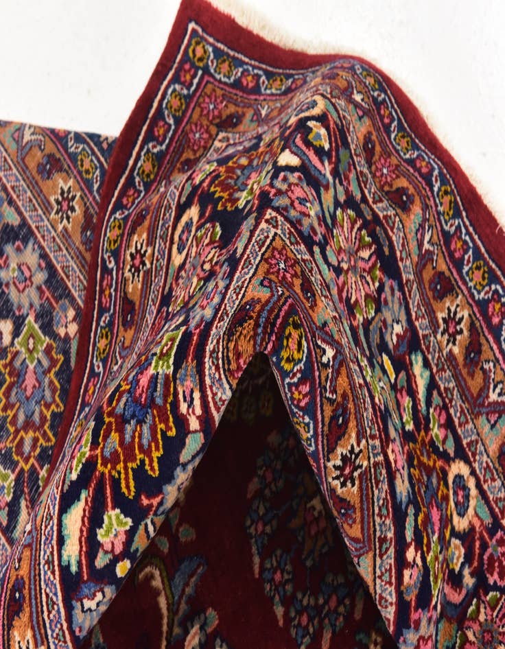 Detail image of  9' 6 x 12' 6  Hand Knotted Mashad Persian Wool Rug