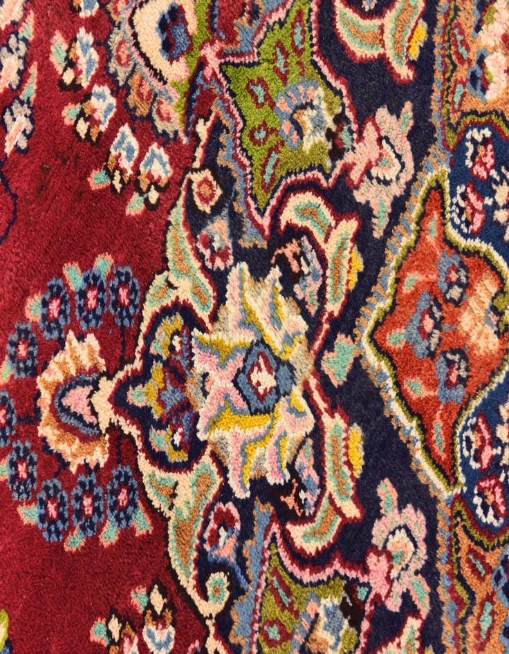 Detail image of  9' 6 x 12' 6  Hand Knotted Mashad Persian Wool Rug
