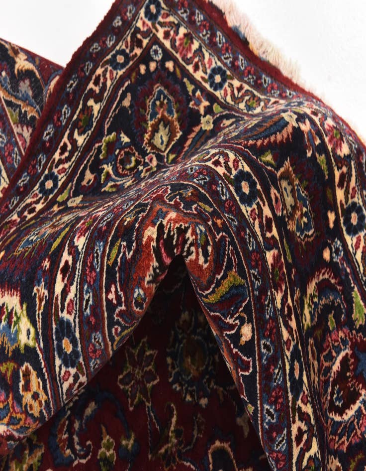 Detail image of  9' 6 x 13' 3  Hand Knotted Mashad Persian Wool Rug