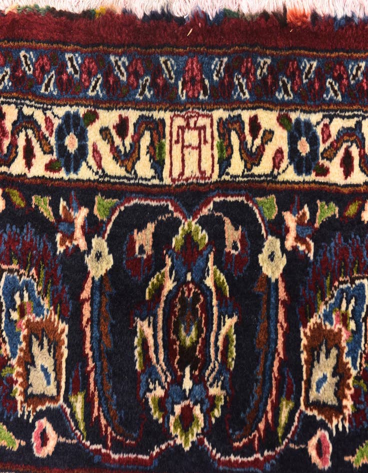 Detail image of  9' 6 x 13' 3  Hand Knotted Mashad Persian Wool Rug