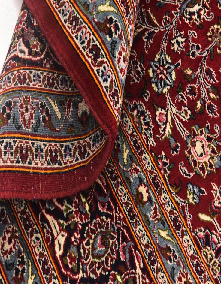 Detail image of  9' 9 x 12' 9  Hand Knotted Mashad Persian Wool Rug