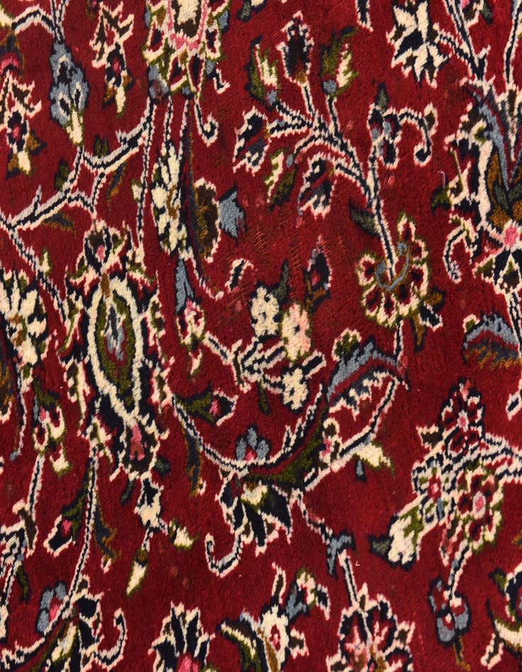 Detail image of  9' 9 x 12' 9  Hand Knotted Mashad Persian Wool Rug