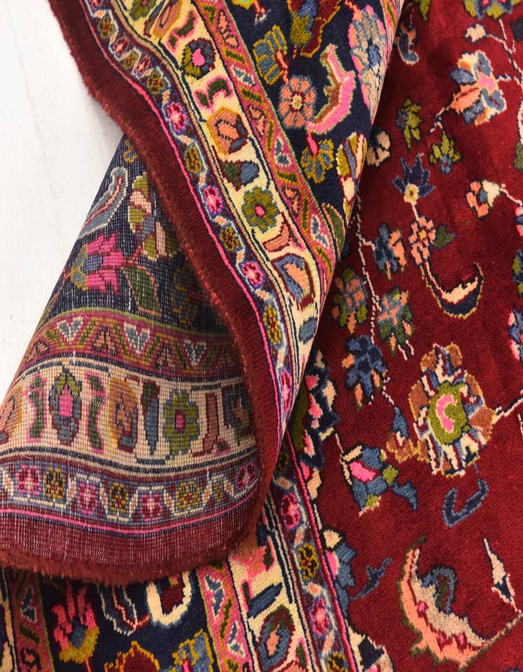 Detail image of  9' 10 x 12' 10  Hand Knotted Mashad Persian Wool Rug