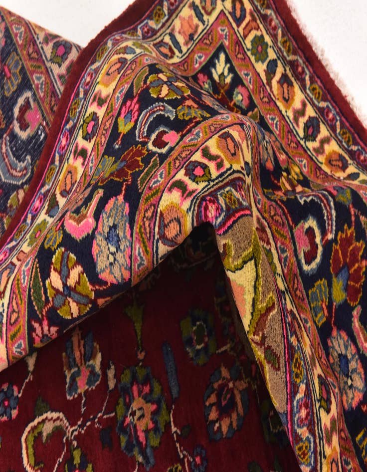 Detail image of  9' 10 x 12' 10  Hand Knotted Mashad Persian Wool Rug