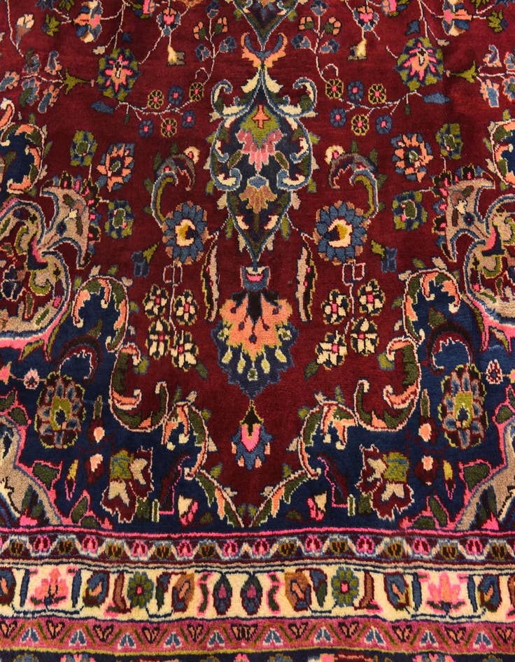 Detail image of  9' 10 x 12' 10  Hand Knotted Mashad Persian Wool Rug