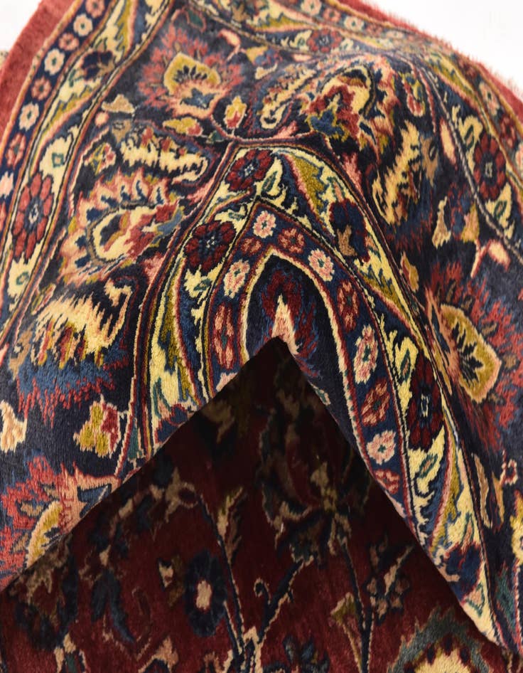 Detail image of  9' 6 x 13' 3  Hand Knotted Mashad Persian Wool Rug