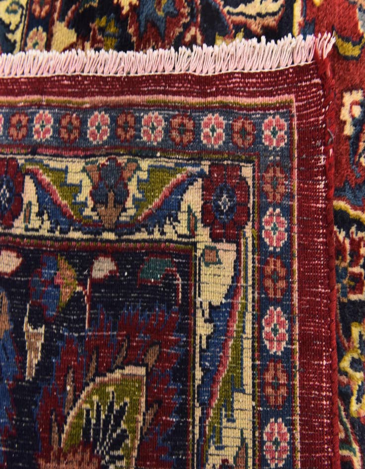 Detail image of  9' 6 x 13' 3  Hand Knotted Mashad Persian Wool Rug