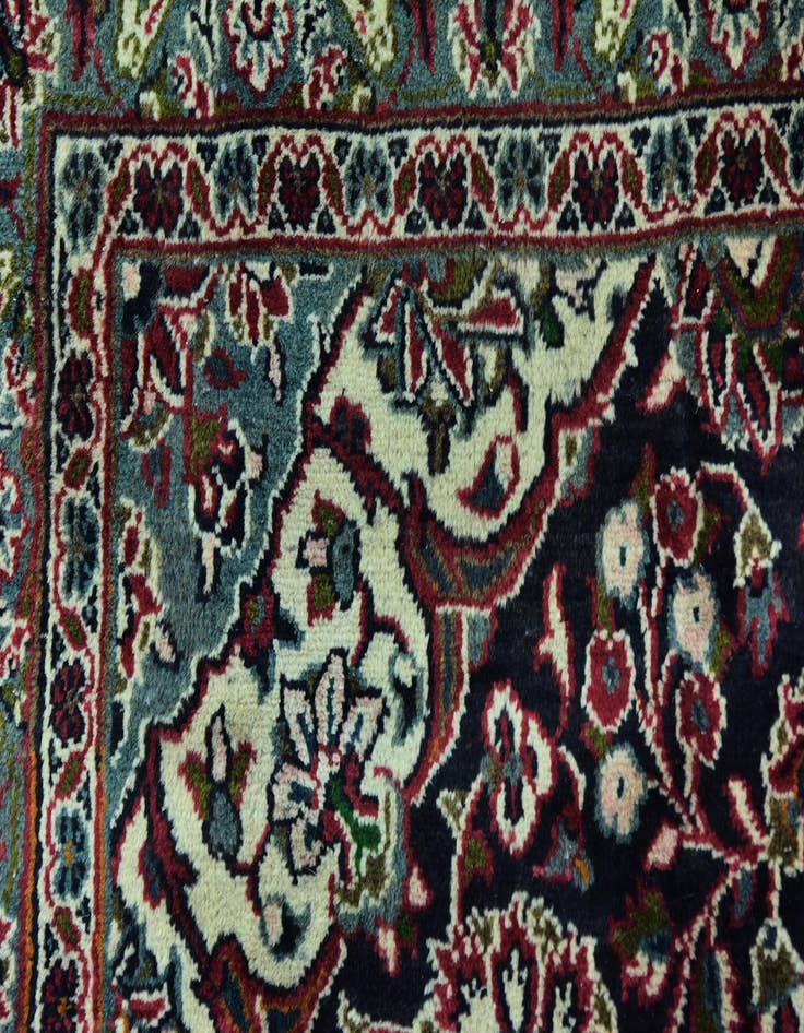 Detail image of  9' 7 x 12' 8  Hand Knotted Mashad Persian Wool Rug