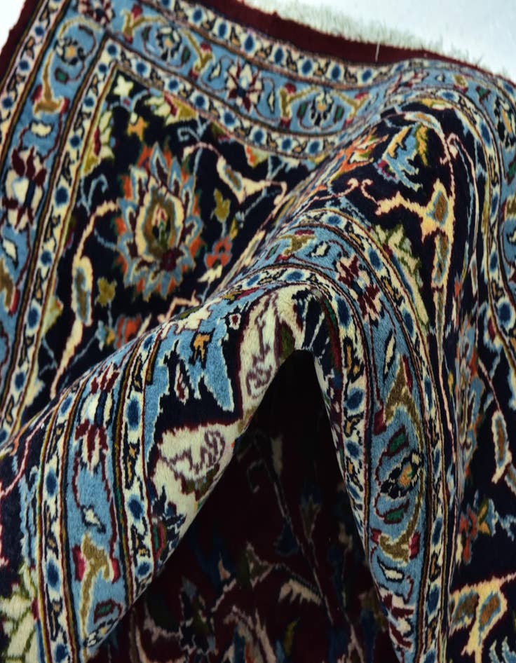 Detail image of  9' 4 x 12' 3  Hand Knotted Mashad Persian Wool Rug