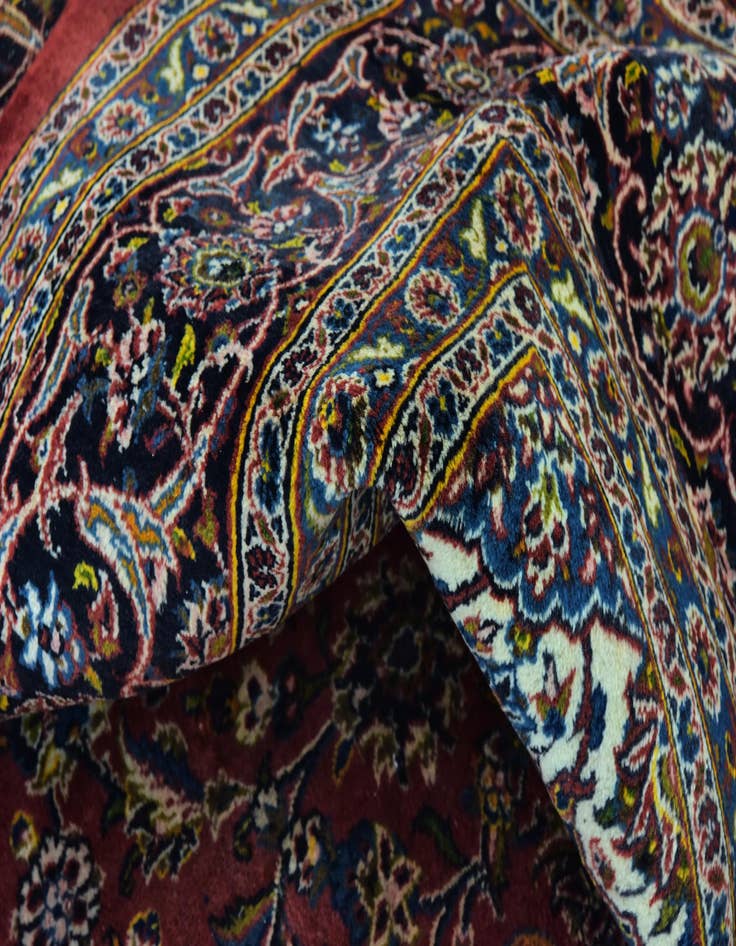 Detail image of  9' 9 x 12' 8  Hand Knotted Mashad Persian Wool Rug