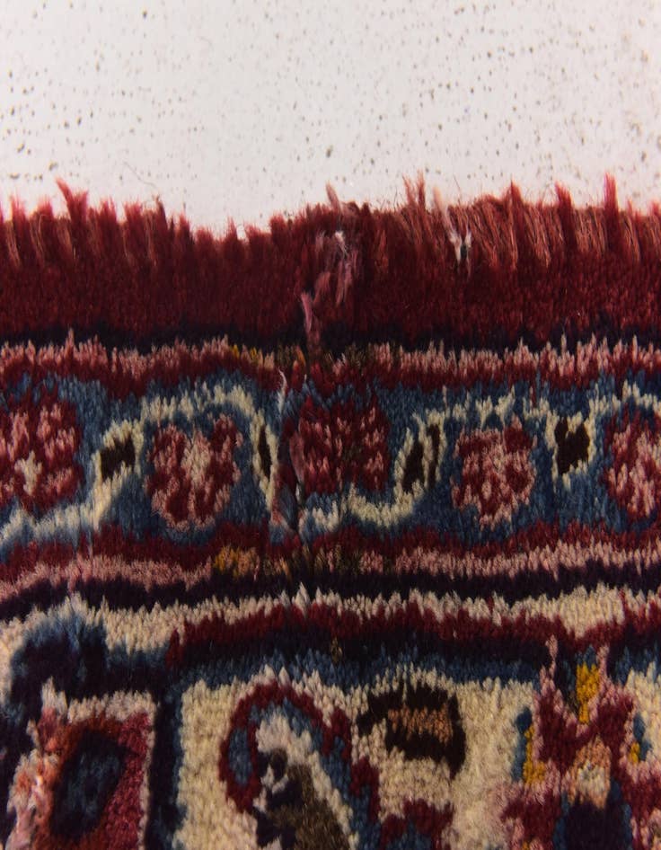 Detail image of  9' 7 x 12' 9  Hand Knotted Mashad Persian Wool Rug