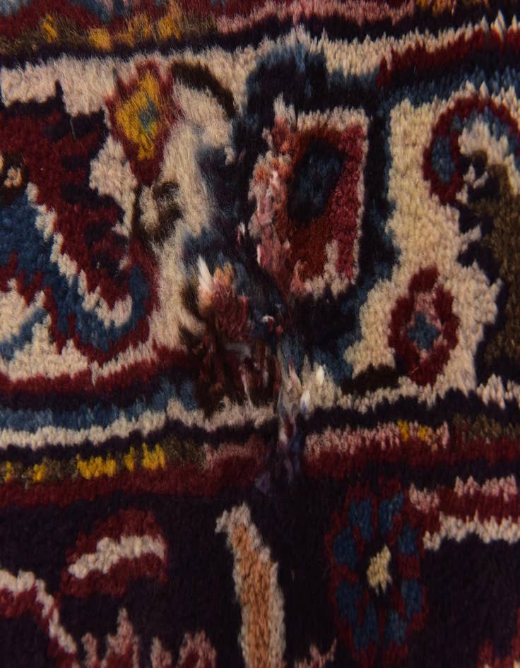 Detail image of  9' 7 x 12' 9  Hand Knotted Mashad Persian Wool Rug