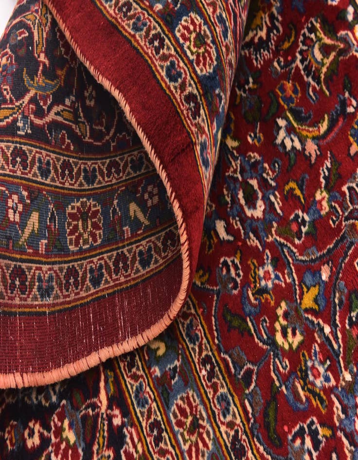 Detail image of  9' 10 x 12' 6  Hand Knotted Mashad Persian Wool Rug