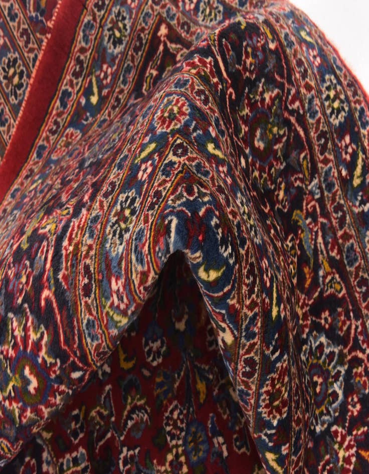 Detail image of  9' 10 x 12' 6  Hand Knotted Mashad Persian Wool Rug