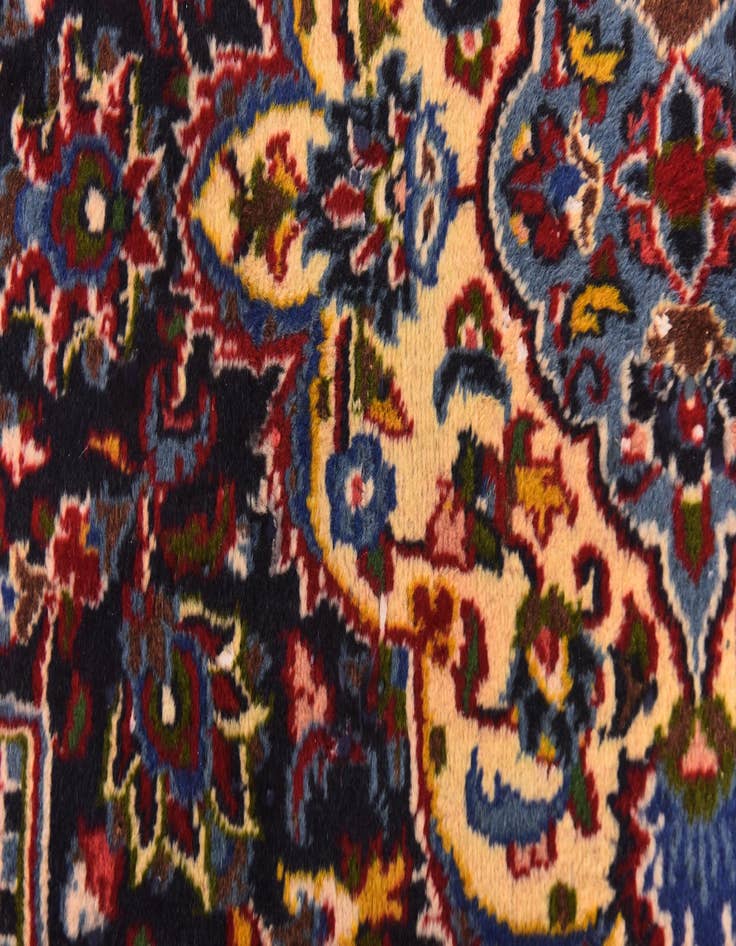 Detail image of  9' 10 x 12' 6  Hand Knotted Mashad Persian Wool Rug