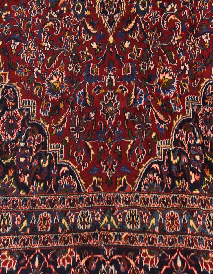 Detail image of  9' 10 x 12' 6  Hand Knotted Mashad Persian Wool Rug