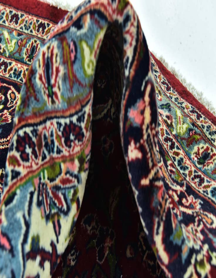 Detail image of  9' 8 x 12' 9  Hand Knotted Mashad Persian Wool Rug