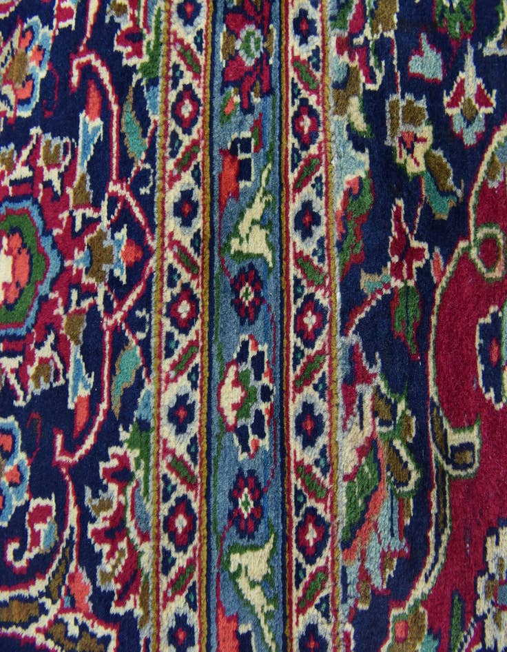 Detail image of  10' x 13'  Hand Knotted Mashad Persian Wool Rug