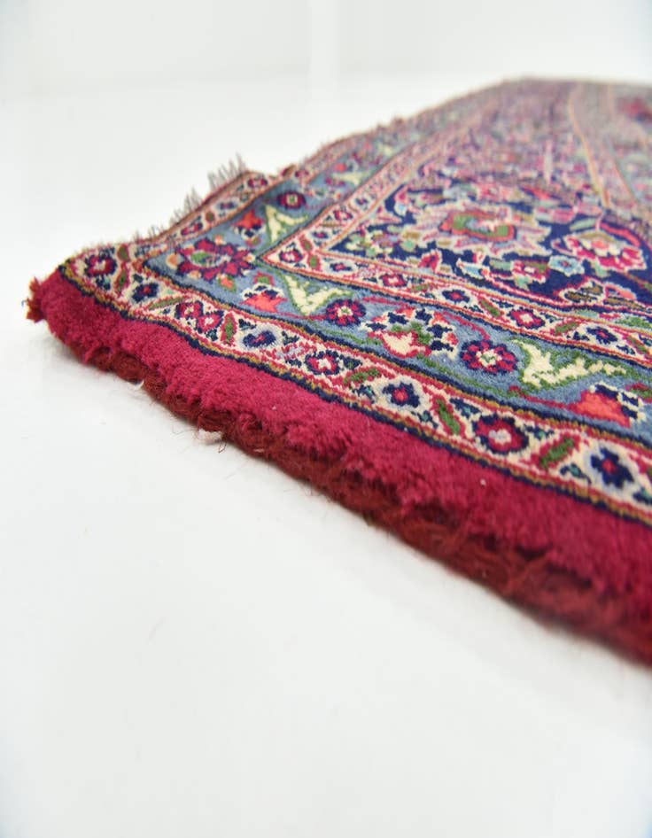 Detail image of  10' x 13'  Hand Knotted Mashad Persian Wool Rug