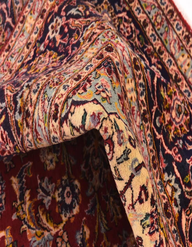 Detail image of  9' 10 x 13' 6  Hand Knotted Mashad Persian Wool Rug