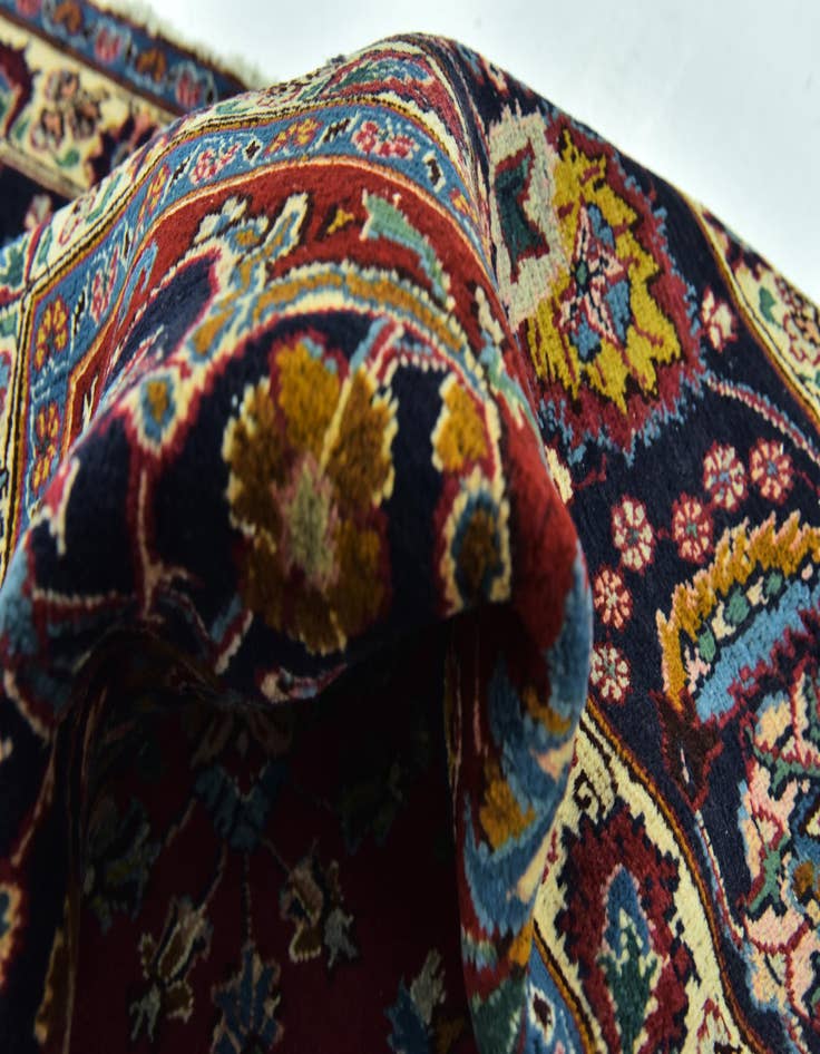 Detail image of  9' 8 x 13'  Hand Knotted Mashad Persian Wool Rug