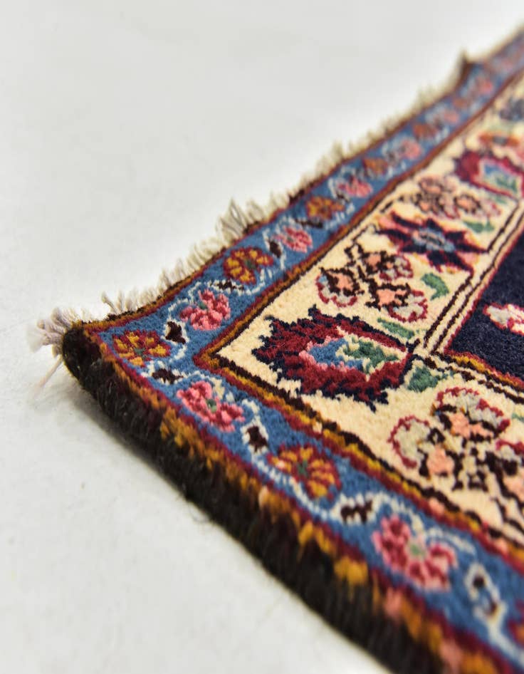 Detail image of  9' 8 x 13'  Hand Knotted Mashad Persian Wool Rug