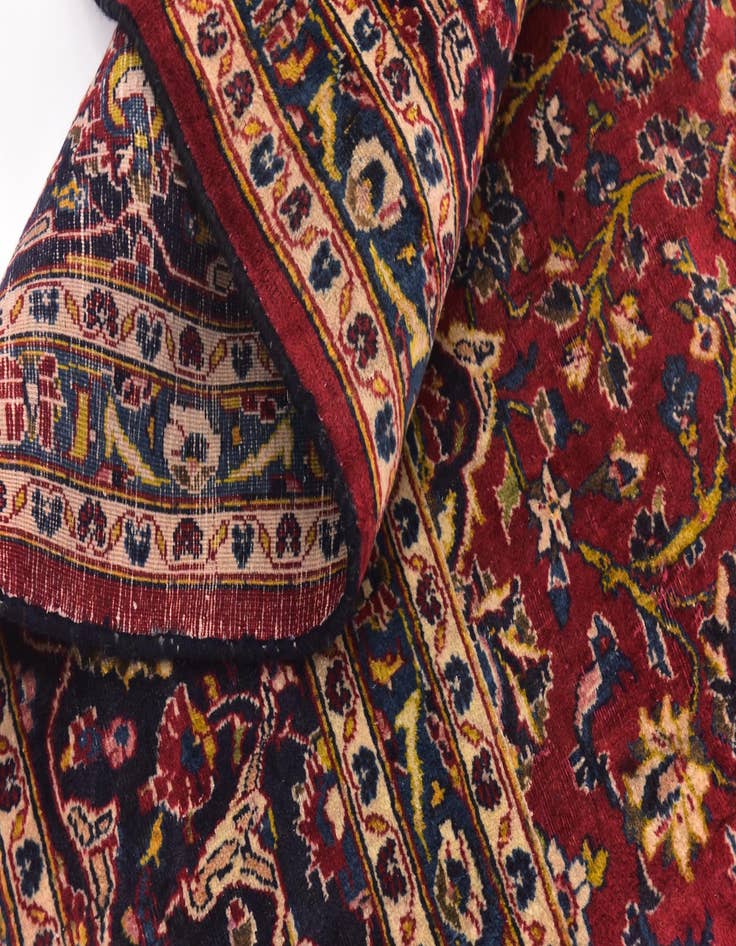 Detail image of  9' 10 x 12' 3  Hand Knotted Mashad Persian Wool Rug