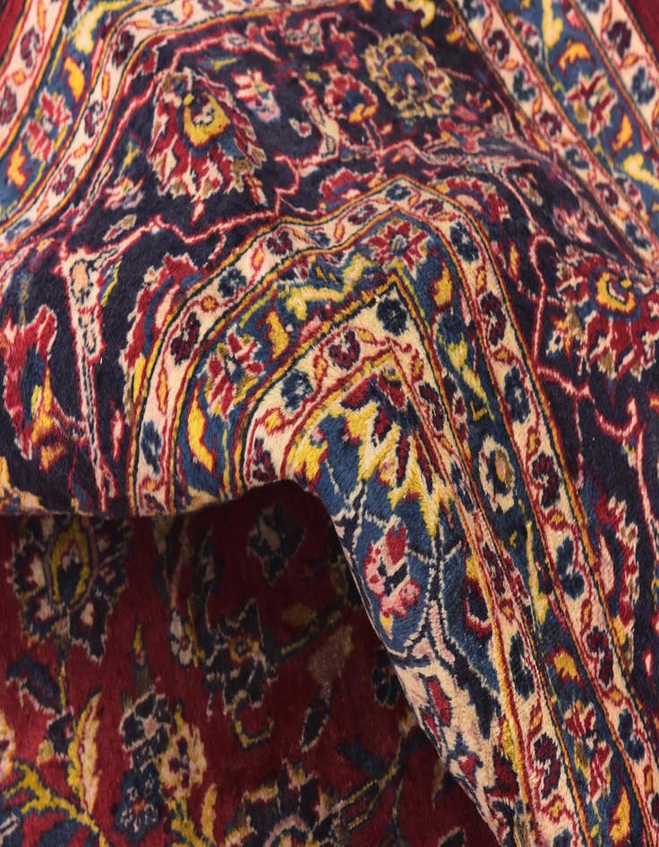 Detail image of  9' 10 x 12' 3  Hand Knotted Mashad Persian Wool Rug