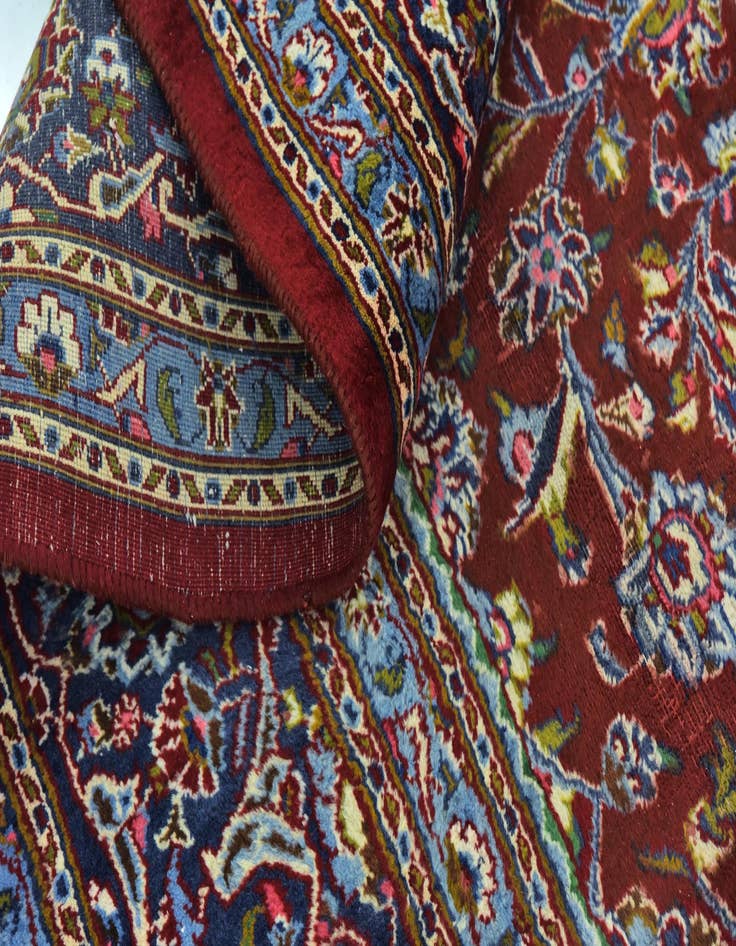 Detail image of  9' 6 x 12' 4  Hand Knotted Mashad Persian Wool Rug