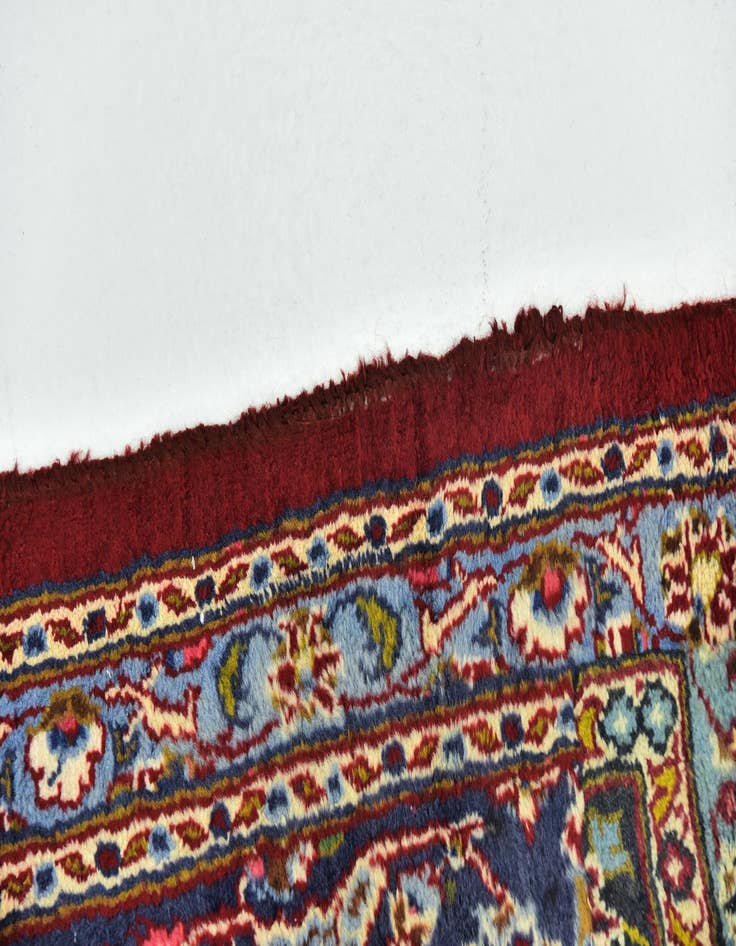 Detail image of  9' 6 x 12' 4  Hand Knotted Mashad Persian Wool Rug