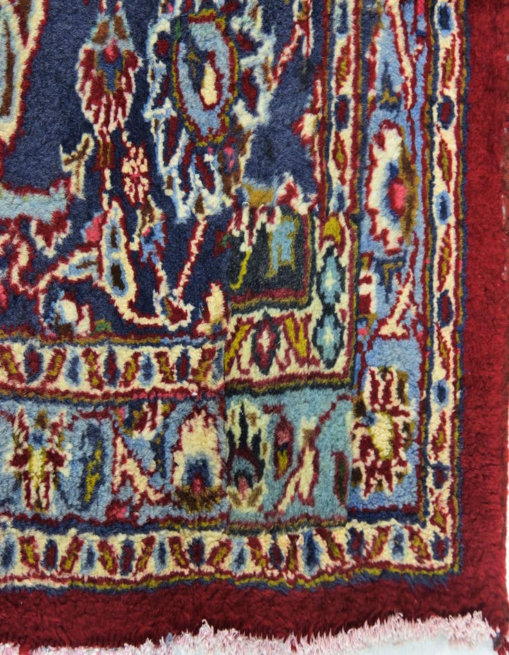 Detail image of  9' 6 x 12' 4  Hand Knotted Mashad Persian Wool Rug