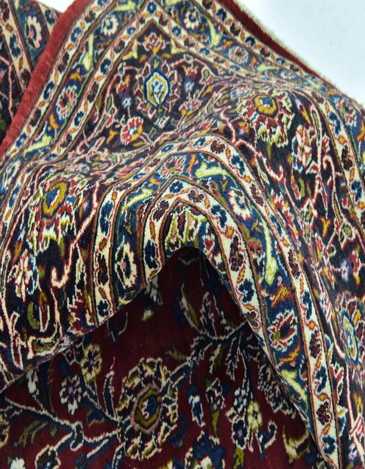 Detail image of  9' 6 x 12' 10  Hand Knotted Mashad Persian Wool Rug