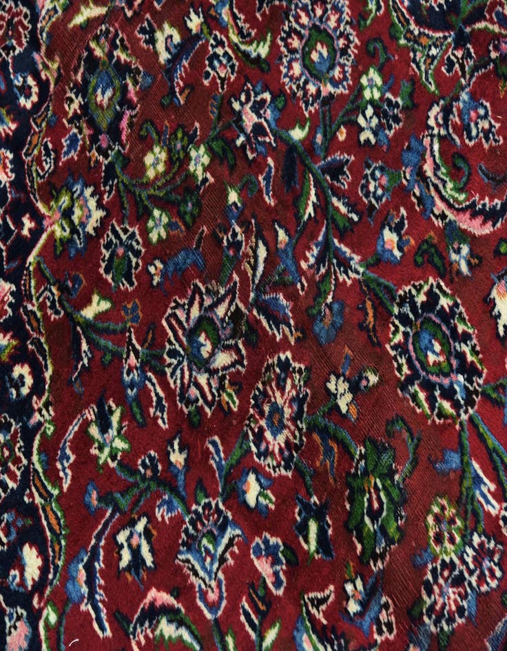 Detail image of  9' 6 x 12' 7  Hand Knotted Mashad Persian Wool Rug